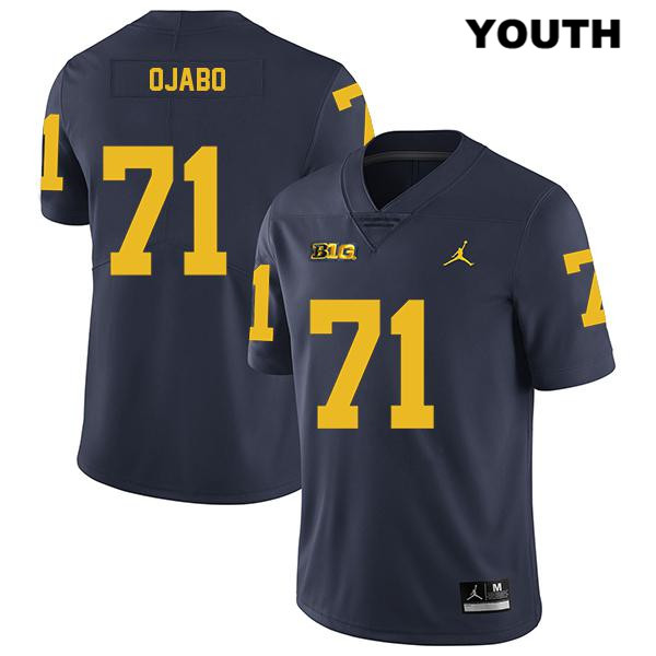 Youth NCAA Michigan Wolverines David Ojabo #71 Navy Jordan Brand Authentic Stitched Legend Football College Jersey BR25J73RY
